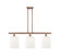 Ballston Three Light Island Pendant in Antique Copper (405|5163IACG5598GWH)