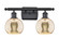 Ballston Two Light Bath Vanity in Matte Black (405|5162WBKG1286)