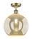 Ballston One Light Semi-Flush Mount in Antique Brass (405|5161CABG12812)