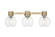 Downtown Urban Three Light Bath Vanity in Brushed Brass (405|4643WBBG464B7CL)