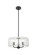 Downtown Urban Three Light Pendant in Matte Black (405|4363SBKG43616CL)