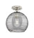 Downtown Urban One Light Flush Mount in Polished Nickel (405|4341FPNG12138SM)