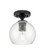 Downtown Urban One Light Flush Mount in Matte Black (405|4341FBKG1226)