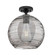 Downtown Urban One Light Flush Mount in Matte Black (405|4341FBKG121310SM)
