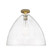 Downtown Urban One Light Flush Mount in Brushed Brass (405|4341FBBGBD164)