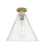 Downtown Urban One Light Flush Mount in Brushed Brass (405|4341FBBGBC122)