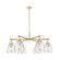 Downtown Urban Six Light Chandelier in Champagne Bronze (405|4116CRCBG4127SDY)