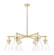 Downtown Urban Six Light Chandelier in Champagne Bronze (405|4116CRCBG4117CL)