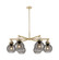 Downtown Urban Six Light Chandelier in Champagne Bronze (405|4116CRCBG4107SM)
