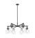 Downtown Urban Six Light Chandelier in Matte Black (405|4116CRBKG4127SDY)