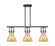 Downtown Urban Three Light Island Pendant in Matte Black (405|4113IBKG41110ME)