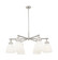 Downtown Urban Six Light Chandelier in Satin Nickel (405|4106CRSNG4127WH)