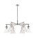 Downtown Urban Six Light Chandelier in Polished Nickel (405|4106CRPNG4117CL)