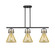 Downtown Urban Three Light Island Pendant in Matte Black (405|4103IBKG41110ME)