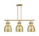 Downtown Urban Three Light Island Pendant in Brushed Brass (405|4103IBBG41210ME)