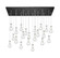 Downtown Urban 21 Light Pendant in Brushed Satin Nickel (405|172BK4511PSNG4515SDY)