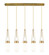 Downtown Urban Five Light Linear Pendant in Brushed Brass (405|1254521PBBG4524GWH)