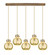 Newton Five Light Linear Pendant in Brushed Brass (405|1254101PSBBG4108ME)