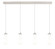 Downtown Urban Four Light Linear Pendant in Brushed Polished Nickel (405|1244511PPNG4514GWH)