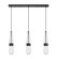 Downtown Urban Three Light Linear Pendant in Matte Black (405|1234521PBKG4524SDY)