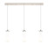 Downtown Urban Three Light Linear Pendant in Brushed Polished Nickel (405|1234511PPNG4514GWH)
