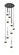 Downtown Urban Nine Light Pendant in Matte Black (405|1194521PBKG4524GWH)