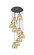 Downtown Urban Nine Light Pendant in Matte Black (405|1194101PSBKG4128ME)