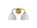 Shepard Two Light Vanity in Modern Brass (62|6950BA2MBSWHT)