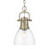 Duncan One Light Pendant in Aged Brass (62|3602SABCLR)