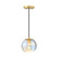 Neva One Light Pendant in Burshed Gold (43|D354M7PBG)