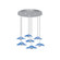 Embark LED Pendant in Silver Leaf/Blue (48|10006641)