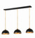 Landry Three Light Pendant in Matte Black + Rubbed Brass (224|1004P143LMBRB)