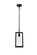 Veda One Light Outdoor Pendant in Black and Clear (173|OD608H13BK)