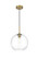 Baxter One Light Pendant in Satin Gold and Clear (173|LD2224SG)