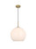 Baxter One Light Pendant in Satin Gold and Frosted white (173|LD2217SG)