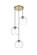 Baxter Three Light Pendant in Satin Gold and Clear (173|LD2214SG)