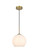 Baxter One Light Pendant in Satin Gold and Frosted white (173|LD2213SG)