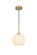 Baxter One Light Pendant in Satin Gold and Frosted white (173|LD2207SG)