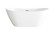 Ines Soaking Bathtub in Glossy White (173|BT10372GWBNK)
