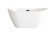 Ines Soaking Bathtub in Glossy White (173|BT10354GWMBK)