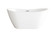 Ines Soaking Bathtub in Glossy White (173|BT10354GWBNK)