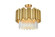 Willow Four Light Flush Mount in Satin Gold and Clear (173|3400F16SG)