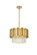 Willow Four Light Chandelier in Satin Gold and Clear (173|3400D16SG)