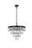 Josephine Ten Light Chandelier in Black and Clear (173|1060D20BK)