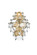 Adaline Four Light Wall Sconce in Satin Gold and Clear (173|1050W18SG)