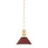 Painted No. 2 One Light Pendant in Aged Brass/Soft Crimson (70|MDS351AGBCRN)
