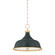 Painted No. 1 Three Light Pendant in Aged Brass (70|MDS300AGBSSG)