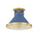 Highclere One Light Flush Mount in Aged Brass (70|MDS2402AGBFBL)