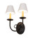 Squire Two Light Wall Sconce in Blackwash (57|280674)
