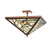 Backyard Friends Four Light Semi-Flushmount in Mahogany Bronze (57|278478)